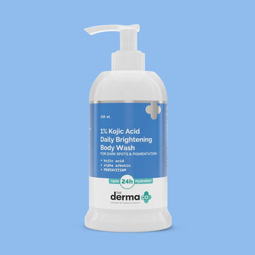 The Derma Co 1% Kojic Acid Daily Brightening Body Wash with Alpha Arbutin For Dark Spots & Pigmentation - 250ml