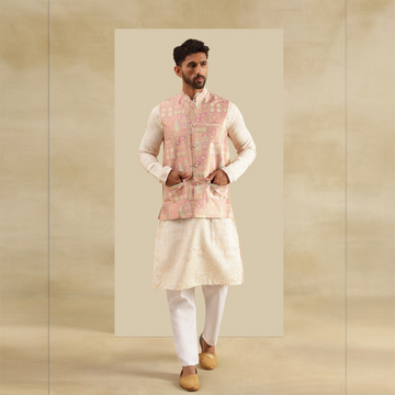 Men Kurta Jacket Set