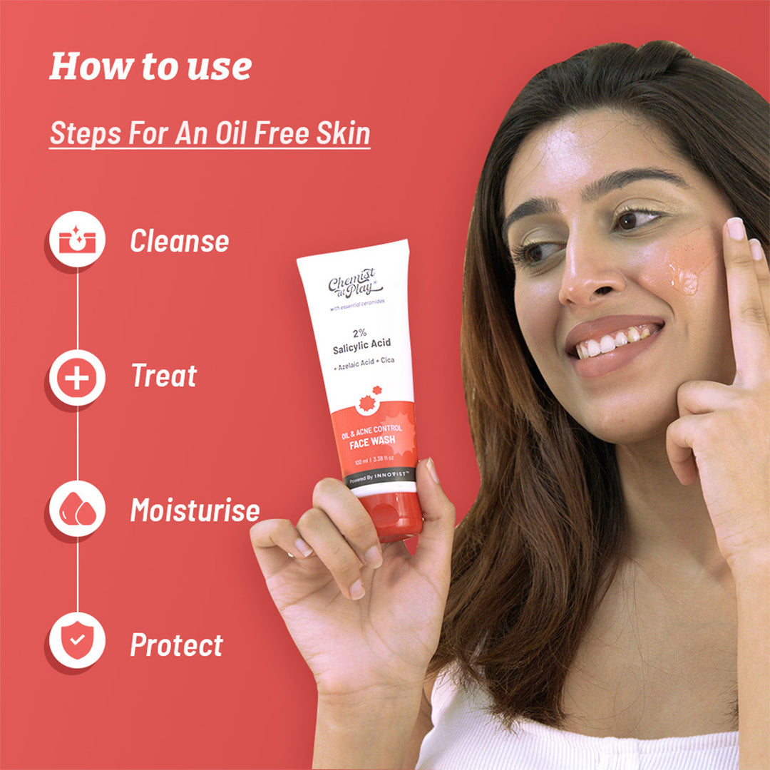 Chemist At Play Salicylic Acid Face Wash for Acne & Oil Control- 100ml - Dhevu