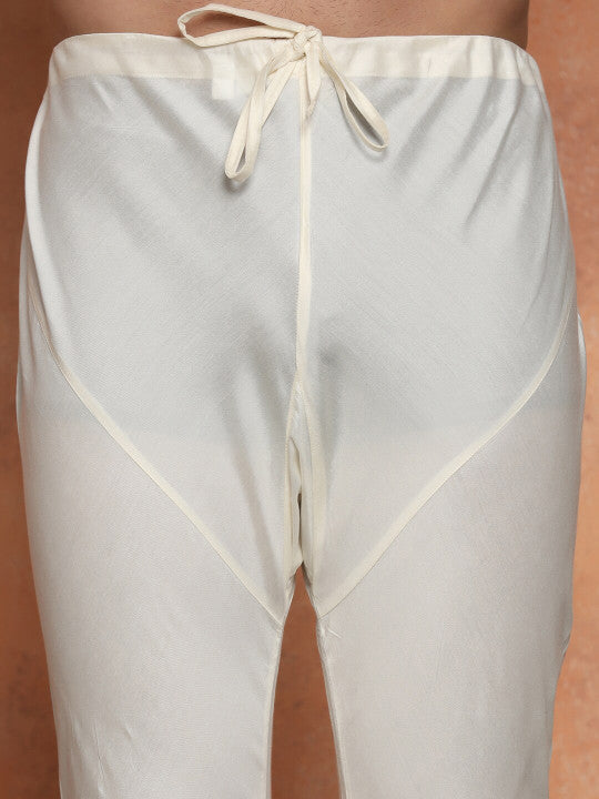 Men Regular Fit Embroidered Kurta Jacket Churidar Set