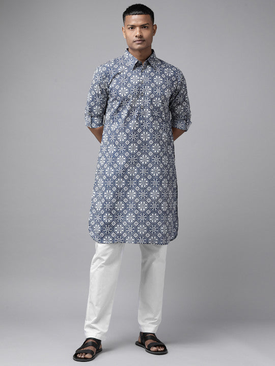 See Designs Ethnic Motifs Printed Regular Pure Cotton Kurta With Pyjamas