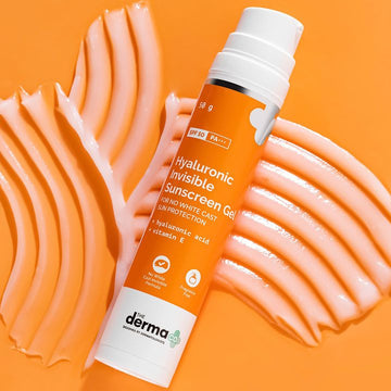 The Derma Co Hyaluronic Invisible Sunscreen Gel with Hyaluronic Acid & Vitamin E - 50g