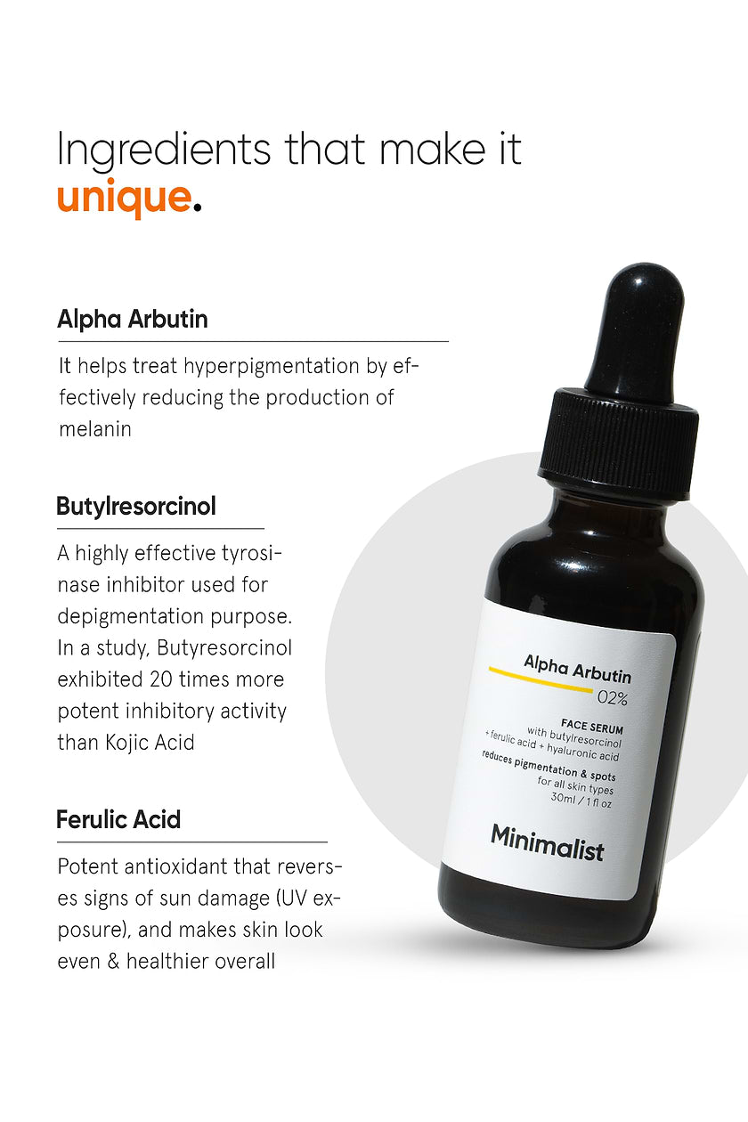 Minimalist Alpha Arbutin 2% Face Serum 30ML