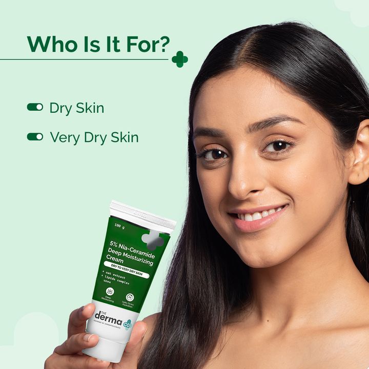 The Derma Co 5% Nia-Ceramide Deep Moisturizing Cream with 5% Niacinamide & 1% Ceramide - 100g