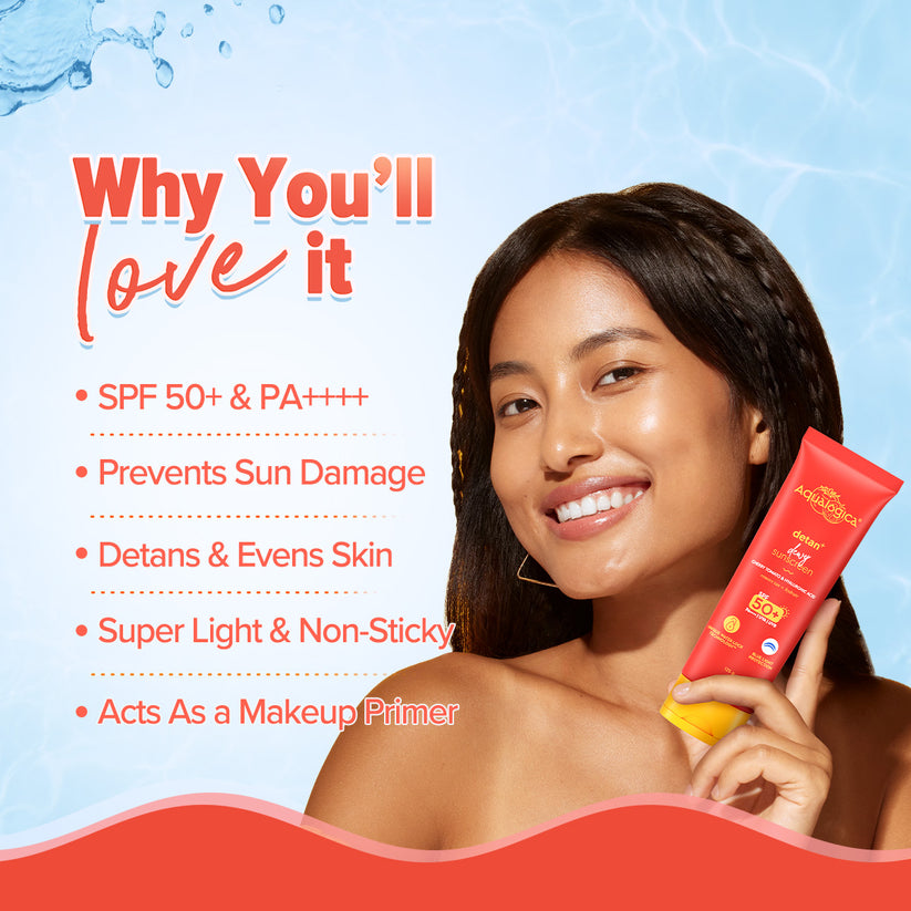 Aqualogica Detan+ Dewy Sunscreen, 125g