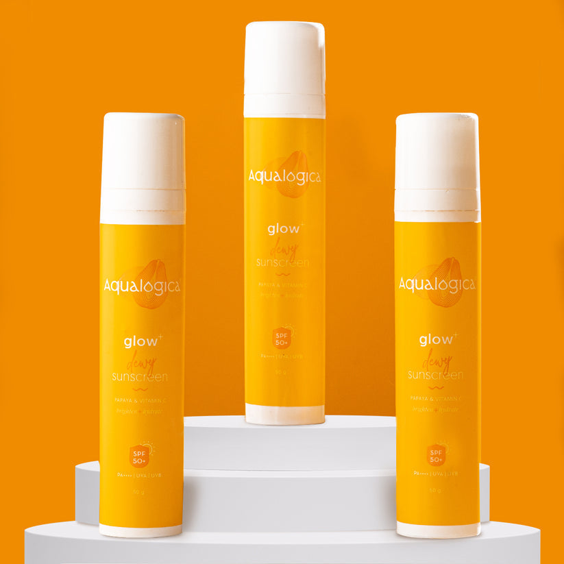 Aqualogica Glow+ Dewy Sunscreen 50g - Pack of 3