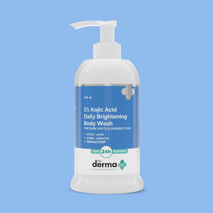 The Derma Co 1% Kojic Acid Daily Brightening Body Wash with Alpha Arbutin For Dark Spots & Pigmentation - 250ml
