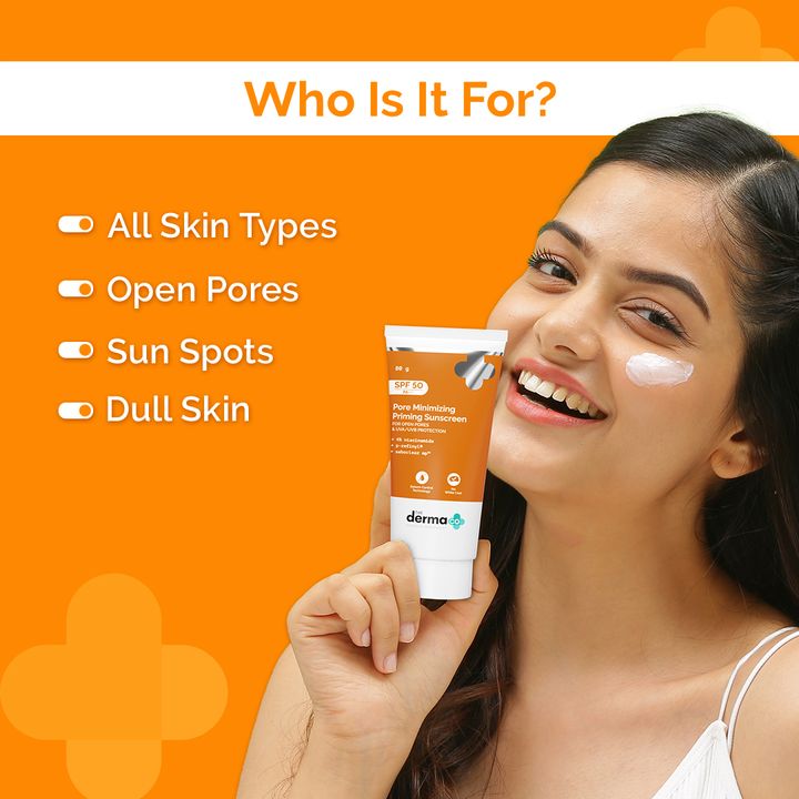 The Derma Pore Minimizing Priming Sunscreen For Open Pores & UVA/UVB Protection - 80g