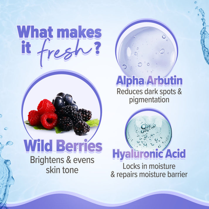Aqualogica Illuminate+ Dewy Sunscreen SPF 50+ PA++++ with Wild Berries & Alpha Arbutin - 125 g