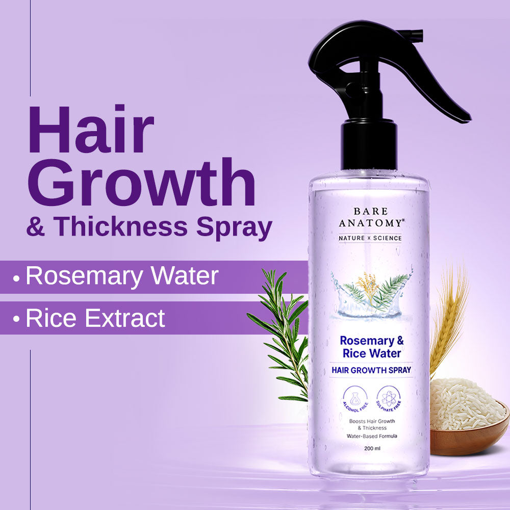 Bare Anatomy Rosemary & Rice Water Hair Growth Spray 200Ml