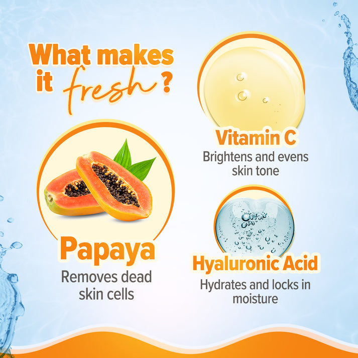 Aqualogica Glow+ Smoothie Face Wash with Papaya & Vitamin C for Glowing Skin - 100ml