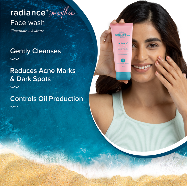 Aqualogica Radiance+ Smoothie Face Wash with Watermelon & Niacinamide for Clear & Oil-Free Skin - 100ml