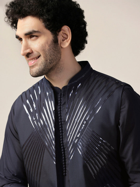 KISAH Embroidered Regular Kurta with Trouser & Nehru jacket