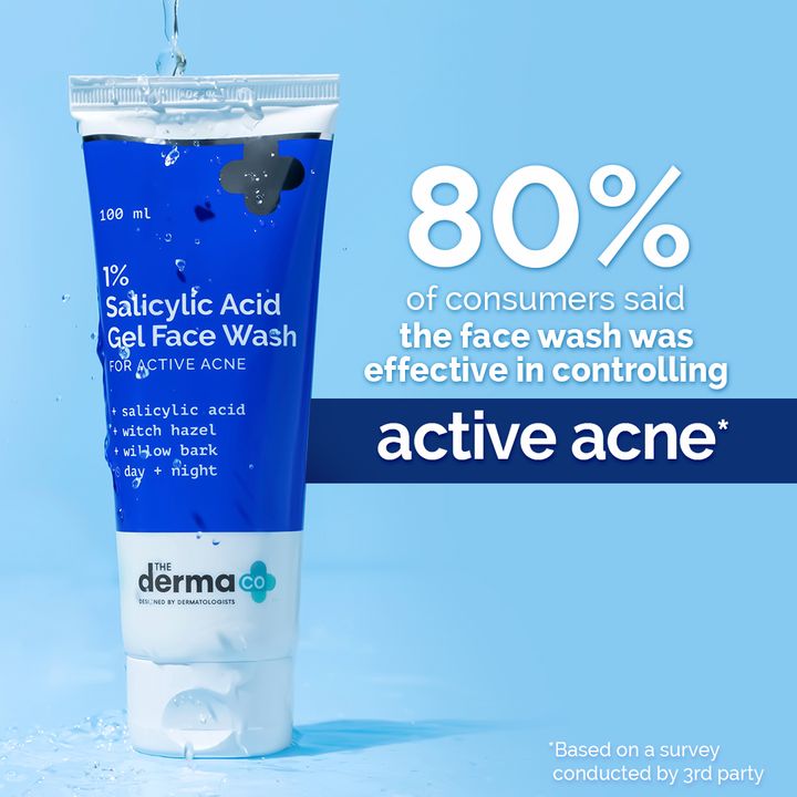 The Derma Co 1% Salicylic Acid Gel Face Wash with Salicylic Acid & Witch Hazel - 100ml