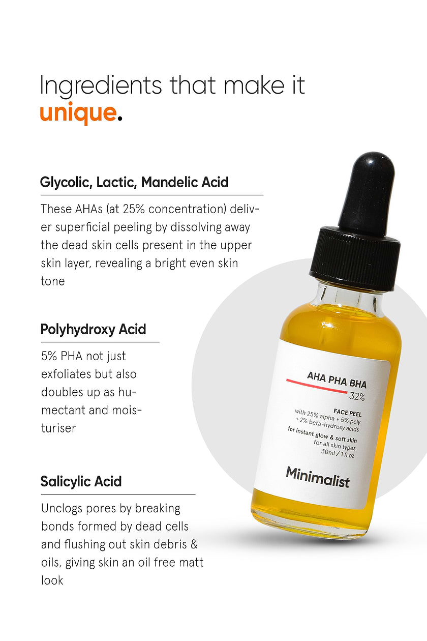 Minimalist AHA PHA BHA 32% Face Peel 30ML