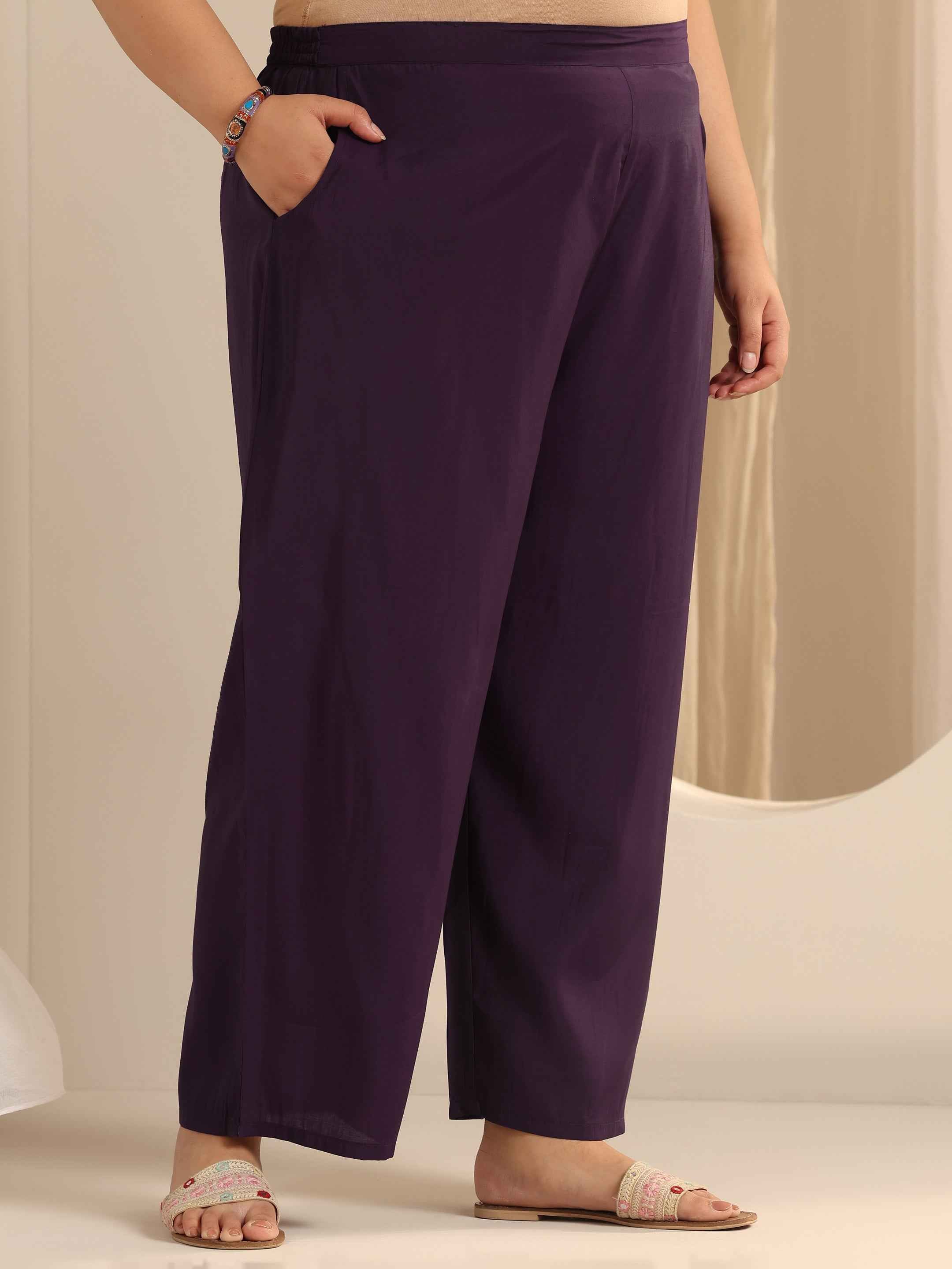 Plus Size Burgundy Yoke Design Silk blend Straight Suit Set With Dupatta