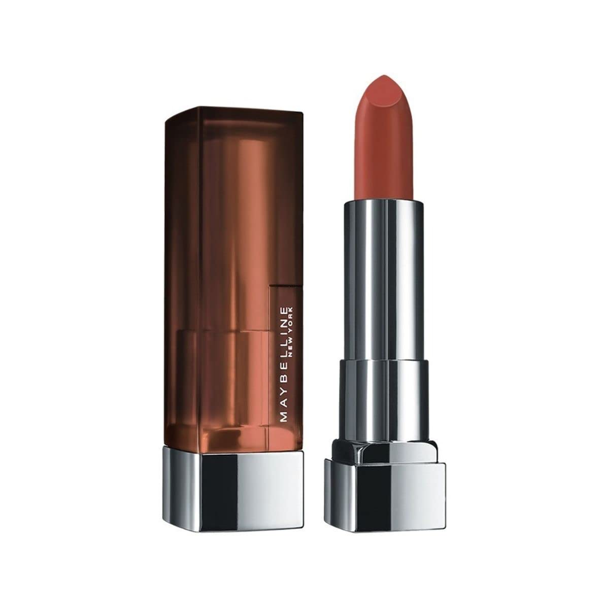 Maybelline New York Color Sensational Creamy Matte Lipstick lasts up to 12 Hours, Hydrate Lips, Rich Creamy Lipstick with Shea Butter, Comes in 42 Shades - 640 Red Liberation, 3.9g