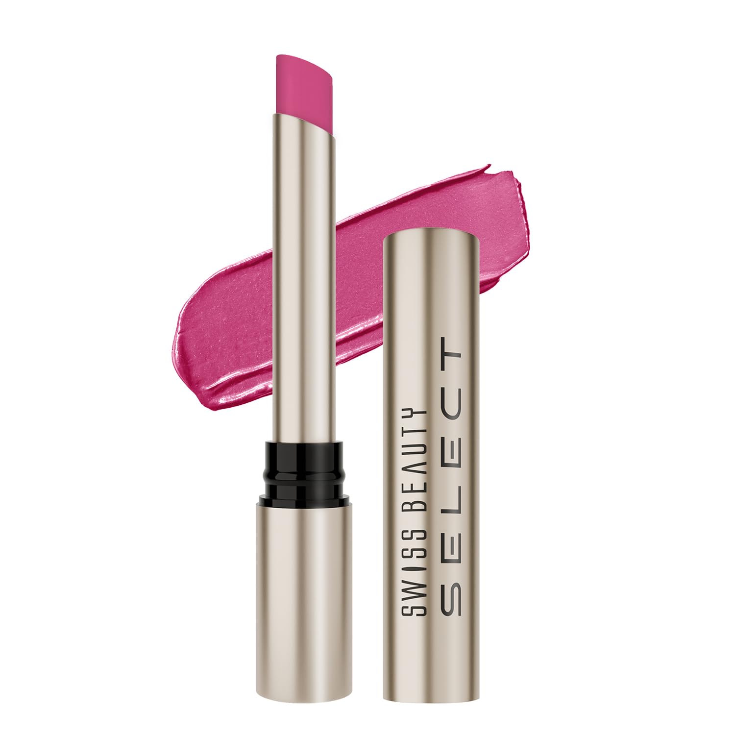 Swiss Beauty Select High On Shine Creamy Lipstick | With Mirror-shine finish | Enriched with Vitamin E | Shade- Ultra Nude, 1g |