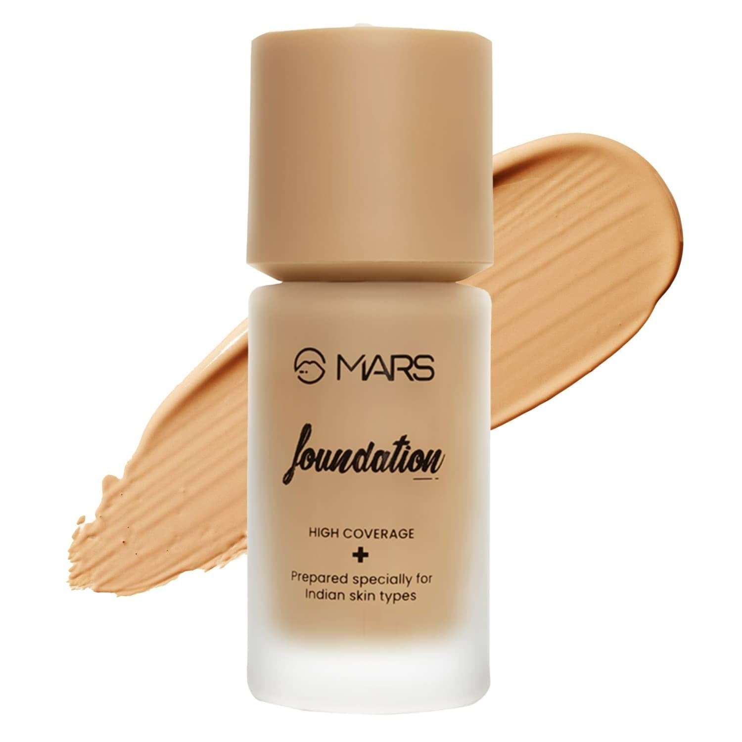 MARS SPF50 PA++++ High Coverage Liquid Foundation | Blemish Free & Blendable Foundation for Makeup (40ml) (SHADE-01)