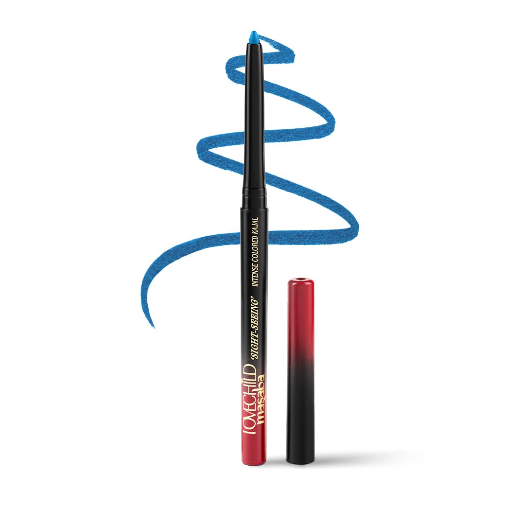 LoveChild Masaba Kajal Pencil Coal Black Matte - Smudge-proof & Waterproof, Long-lasting Deeply Pigmented Eyeliner for Women, Makeup Essential (0.36g)