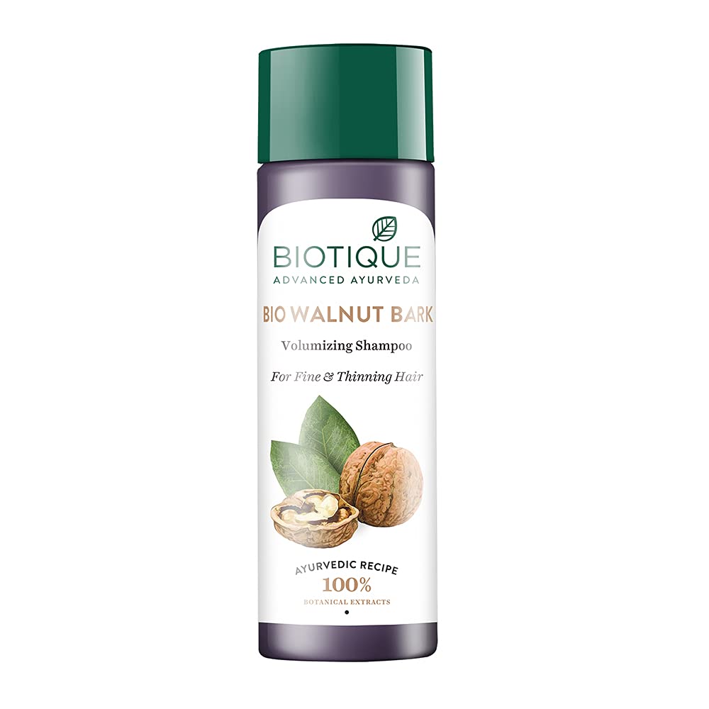 Biotique Bio Walnut Volume and Bounce Shampoo and Conditioner | For Fine and Thinning Hair| Volumizing Shampoo for Thin Hair |100% Botanical Extracts |340ml