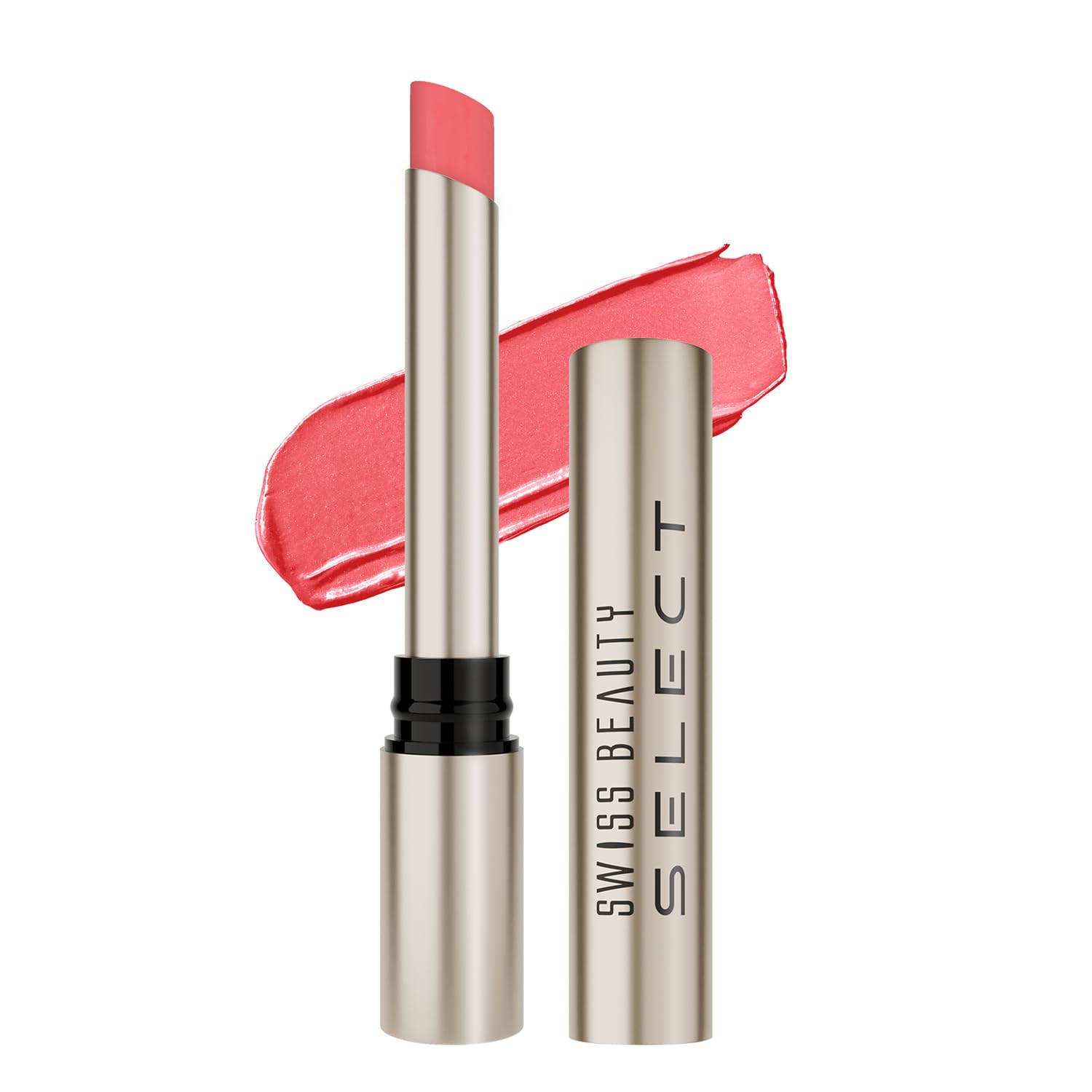 Swiss Beauty Select High On Shine Creamy Lipstick | With Mirror-shine finish | Enriched with Vitamin E | Shade- Ultra Nude, 1g |