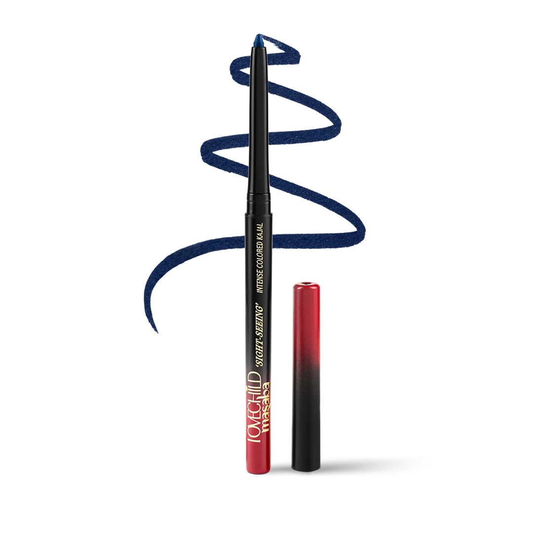 LoveChild Masaba Kajal Pencil Coal Black Matte - Smudge-proof & Waterproof, Long-lasting Deeply Pigmented Eyeliner for Women, Makeup Essential (0.36g)