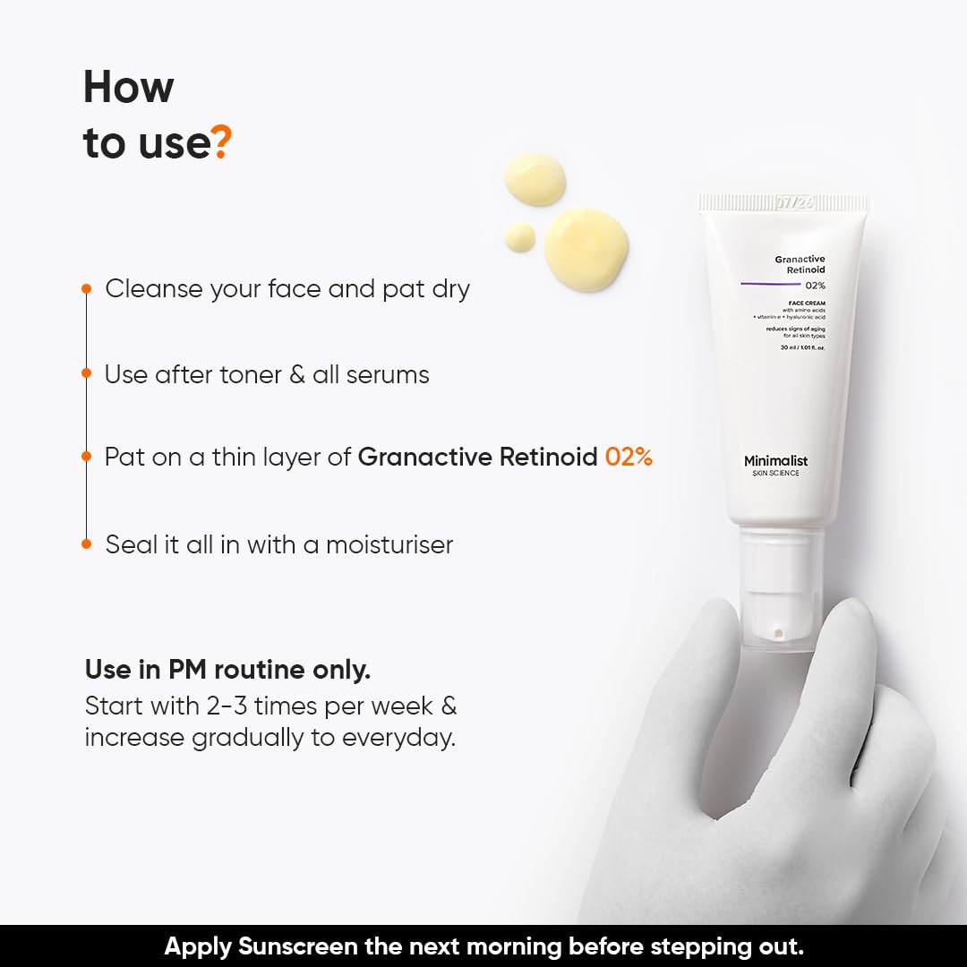 Minimalist 2% Retinoid Anti Ageing Night Cream for Wrinkles & Fine Lines | With Retinol Derivative For Sensitive Skin