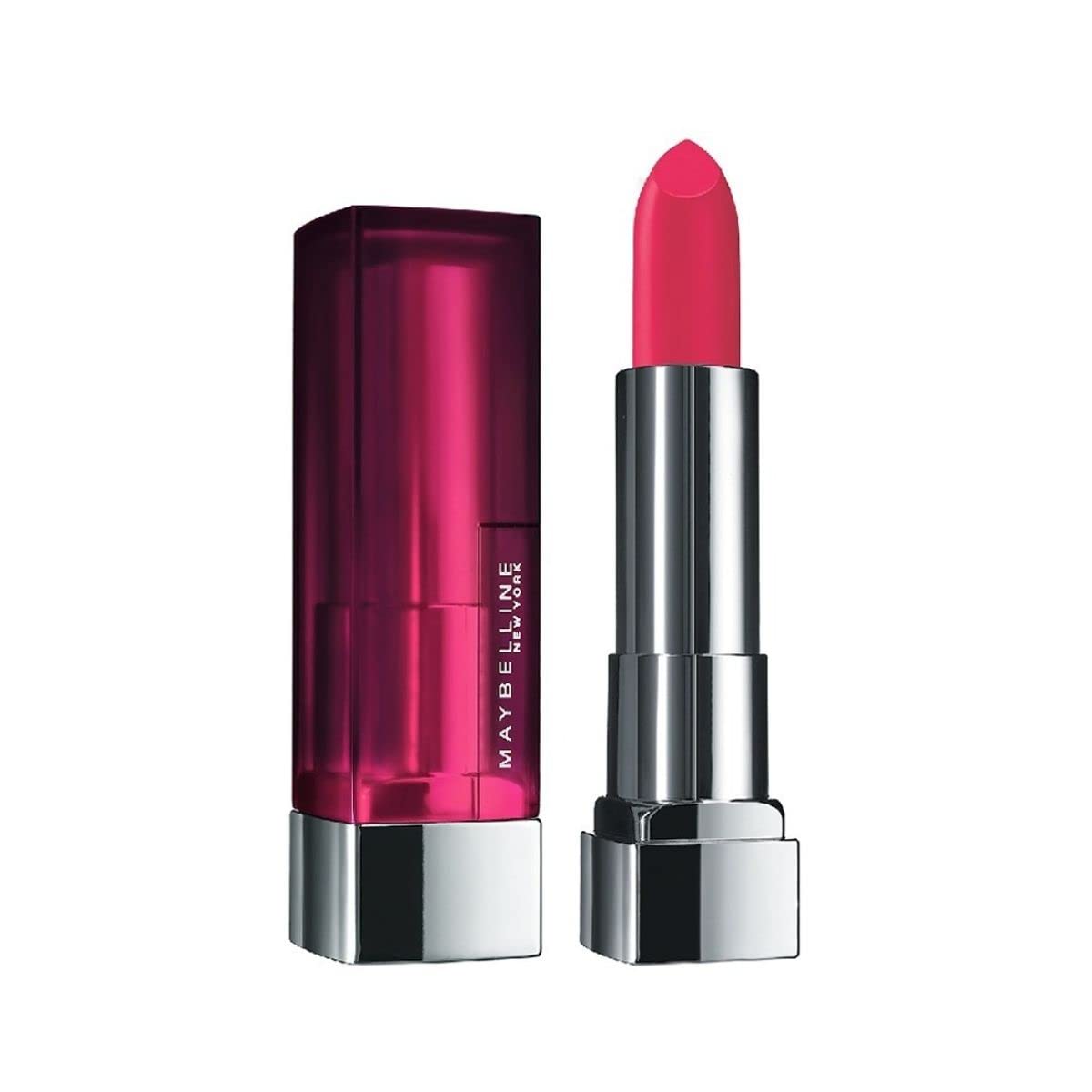 Maybelline New York Color Sensational Creamy Matte Lipstick lasts up to 12 Hours, Hydrate Lips, Rich Creamy Lipstick with Shea Butter, Comes in 42 Shades - 640 Red Liberation, 3.9g