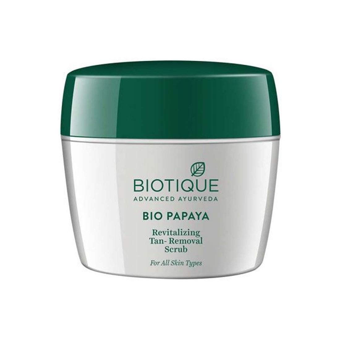 Biotique Papaya Tan Removal Brightening & Revitalizing Face Scrub | Gentle Exfoliation | Smooth and Clear Complexation | 100% Botanical Extracts| Suitable for All Skin Types | 235g