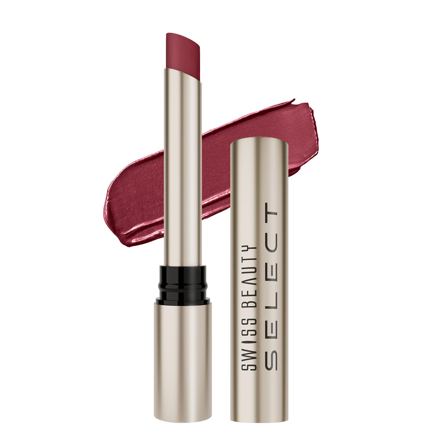 Swiss Beauty Select High On Shine Creamy Lipstick | With Mirror-shine finish | Enriched with Vitamin E | Shade- Ultra Nude, 1g |