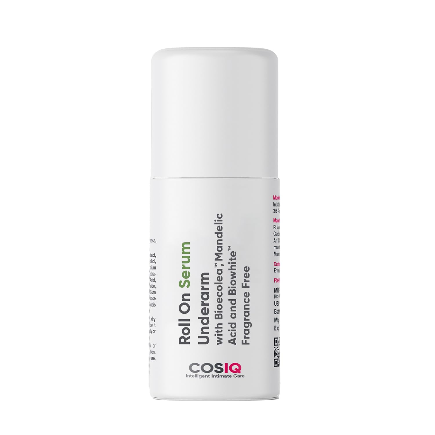 Cos-IQ Brightening Underarm Roll-On Serum for Women, 80ml | With Bioecolea, Mandelic Acid and Bio White | Prevents Body Odour, Brightens Skin & Exfoliates Underarms | 60 Days Pack