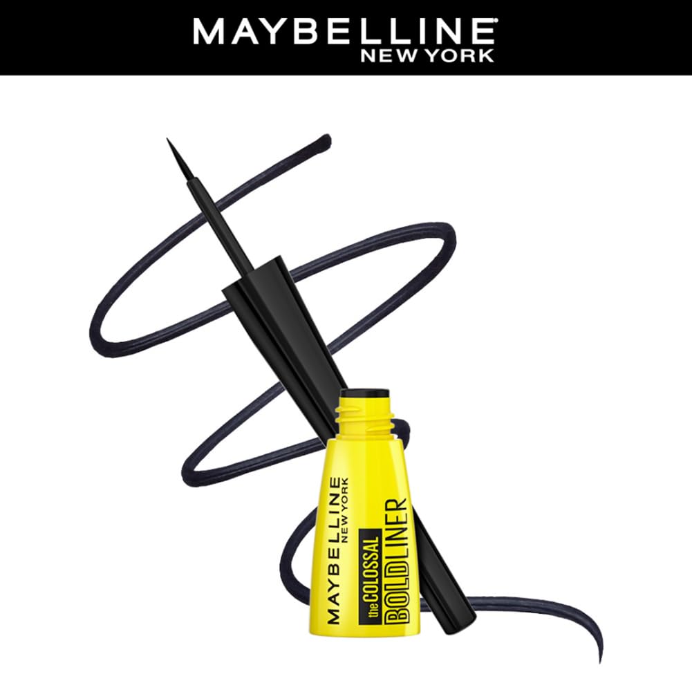 Maybelline New York Pencil Eyeliner & Kajal, Bold Eye Looks, Long-Lasting, Colossal Bold Liner & Colossal Kajal, Combo Pack, Essential Eye Kit, Black, Matte Finish