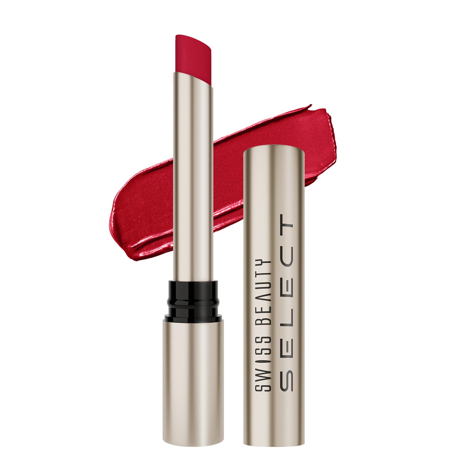 Swiss Beauty Select High On Shine Creamy Lipstick | With Mirror-shine finish | Enriched with Vitamin E | Shade- Ultra Nude, 1g |