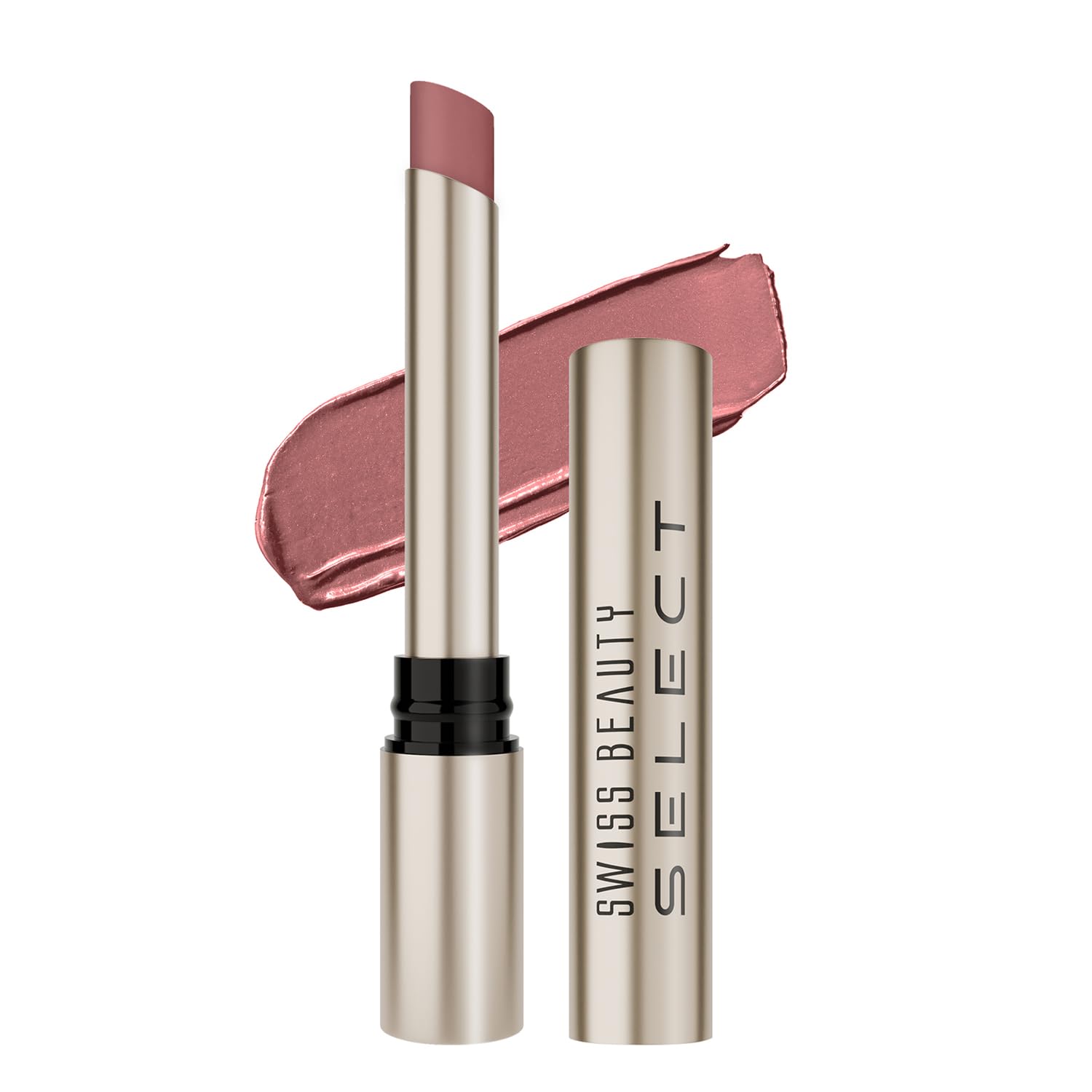 Swiss Beauty Select High On Shine Creamy Lipstick | With Mirror-shine finish | Enriched with Vitamin E | Shade- Ultra Nude, 1g |