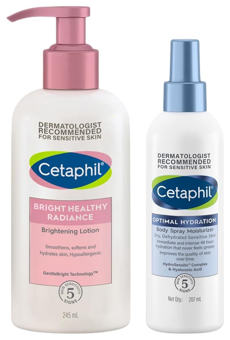 Cetaphil Bright Healthy Radiance Brightness Lotion 245ml, Dermatologist Tested, Niacinamide & Sea Daffodil, Dark Spot Reduction, Even Skin Tone