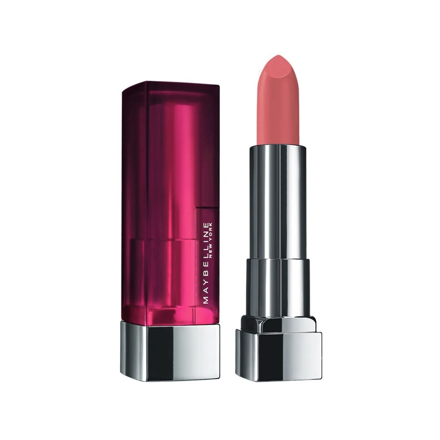 Maybelline New York Color Sensational Creamy Matte Lipstick lasts up to 12 Hours, Hydrate Lips, Rich Creamy Lipstick with Shea Butter, Comes in 42 Shades - 640 Red Liberation, 3.9g