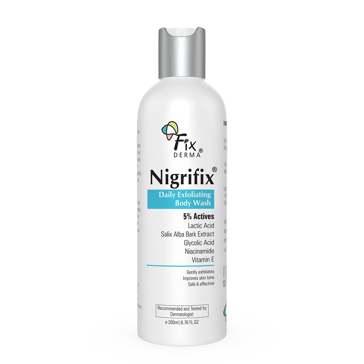 FIXDERMA Nigrifix Underarm Roll On With 6% AHA, Lactic Acid & 1% Mandelic Acid & Kojic Acid | Brightens Skin & Exfoliates Underarm | For Sensitive Skin - 60Ml (Pack Of 2), For Unisex