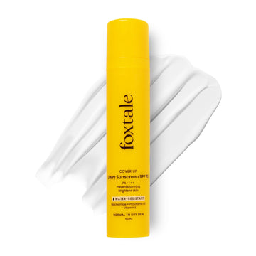 FoxTale Spf 70 Niacinamide Dewy Sunscreen With Pa++++ For Dewy Sun Protection|Tan Protection|Lightenweight|No White Cast|Non Greasy|Anti-Tan Formula|For Spot Depigmentation|Men & Women|15 Ml,All
