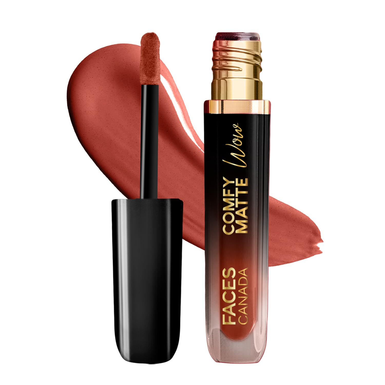 FACESCANADA Comfy Matte Wow Liquid Lipstick - Cocoa Crush 07, 3.8Ml | One Swipe Application | Highly Pigmented | Comfortable Wear | Glides Smoothly | Long Lasting | Transferproof
