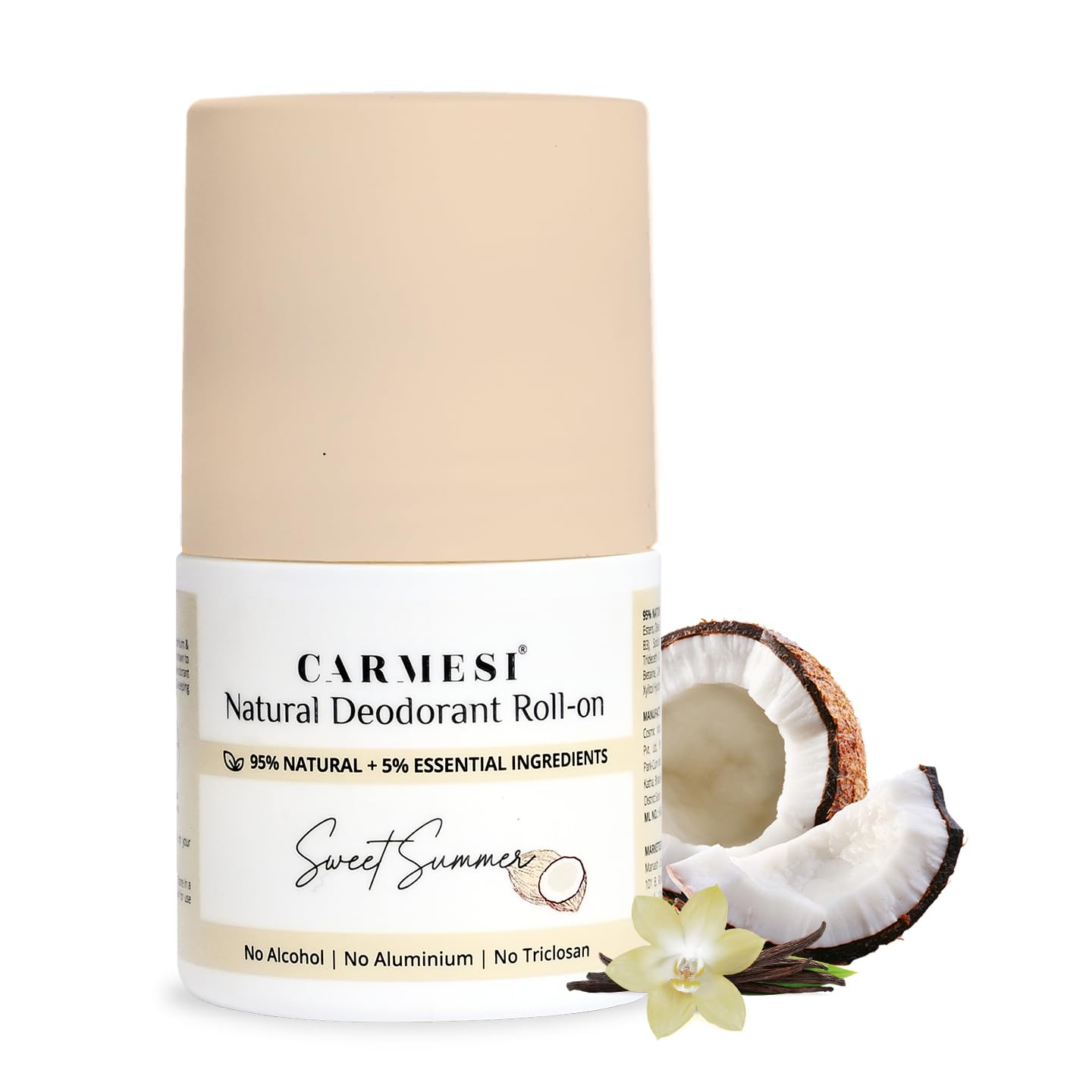 Carmesi Natural Deodorant Roll-on - Floral Sunset (50 ml)