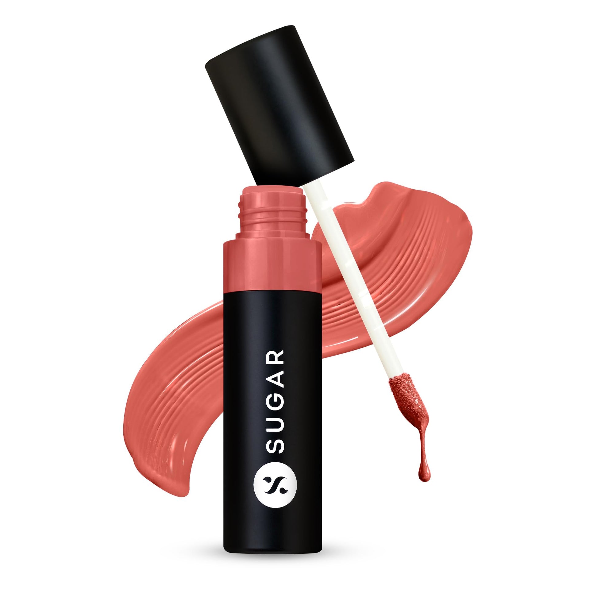 SUGAR Cosmetics Partner In Shine Transferproof Glossy Lipstick | Lasts upto 24hrs | Transferproof & Smudgeproof - 3ml - 01 Cinnamon Champagne