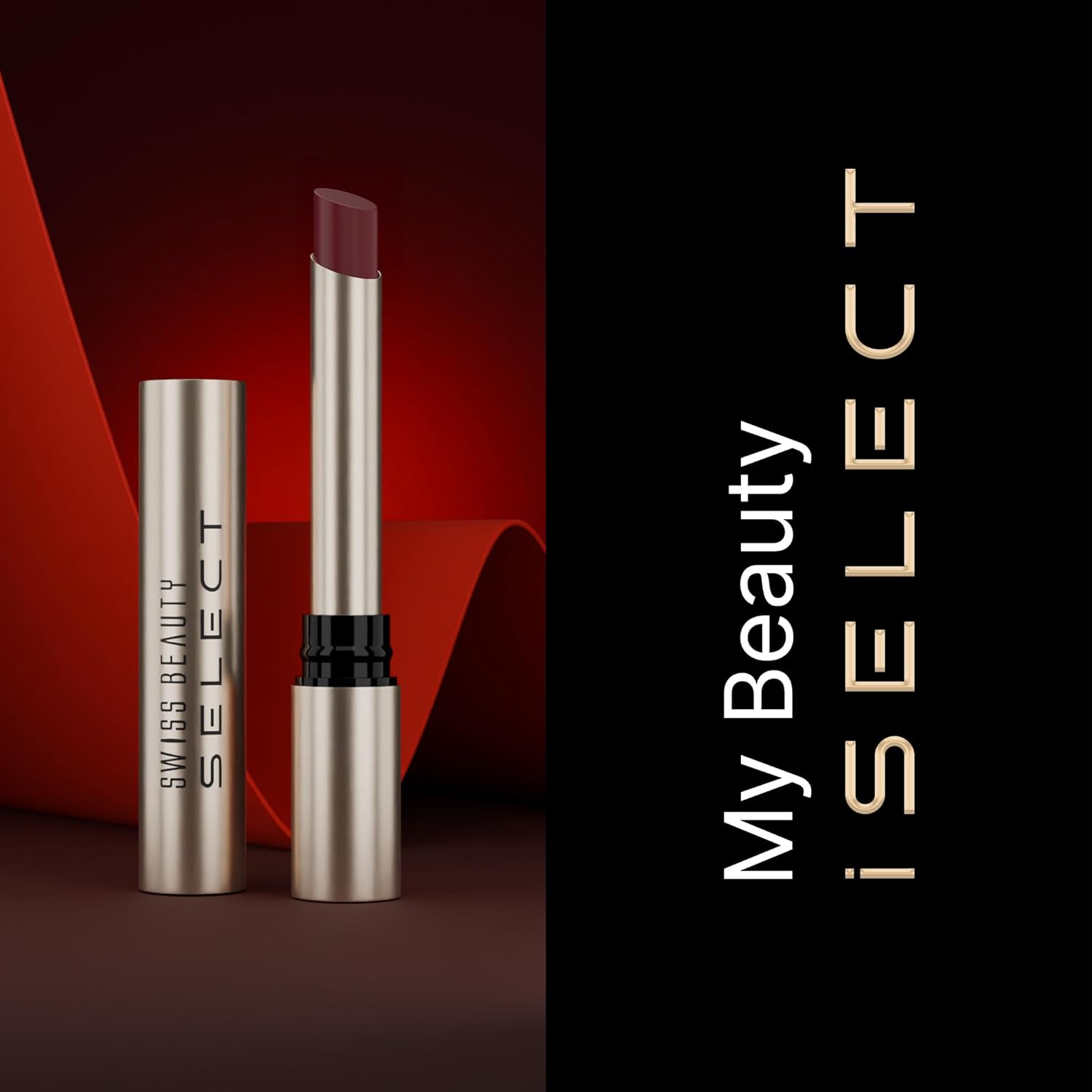 Swiss Beauty Select High On Shine Creamy Lipstick | With Mirror-shine finish | Enriched with Vitamin E | Shade- Ultra Nude, 1g |
