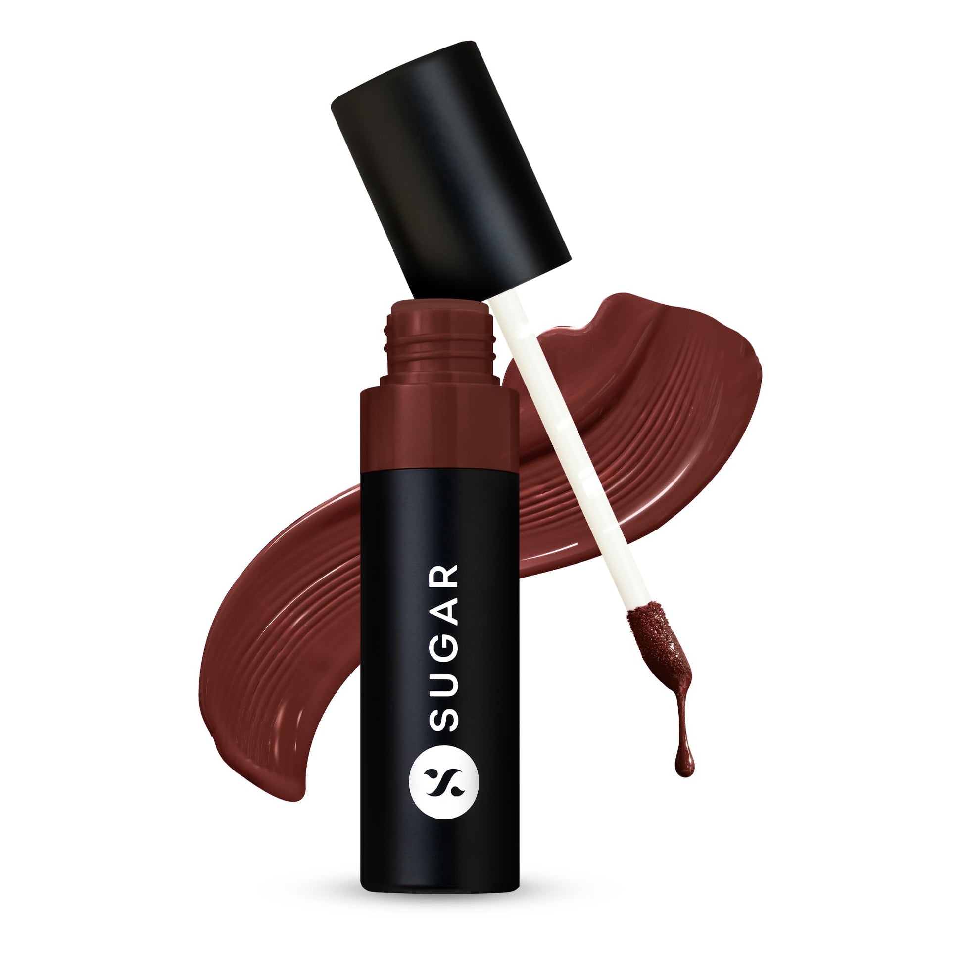 SUGAR Cosmetics Partner In Shine Transferproof Glossy Lipstick | Lasts upto 24hrs | Transferproof & Smudgeproof - 3ml - 01 Cinnamon Champagne