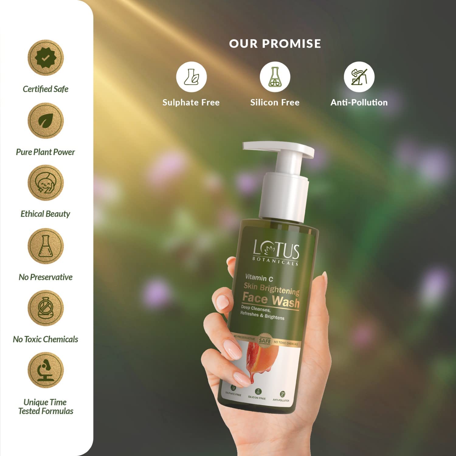 Lotus Botanicals Vitamin C Skin Brightening Face Wash - Dhevu