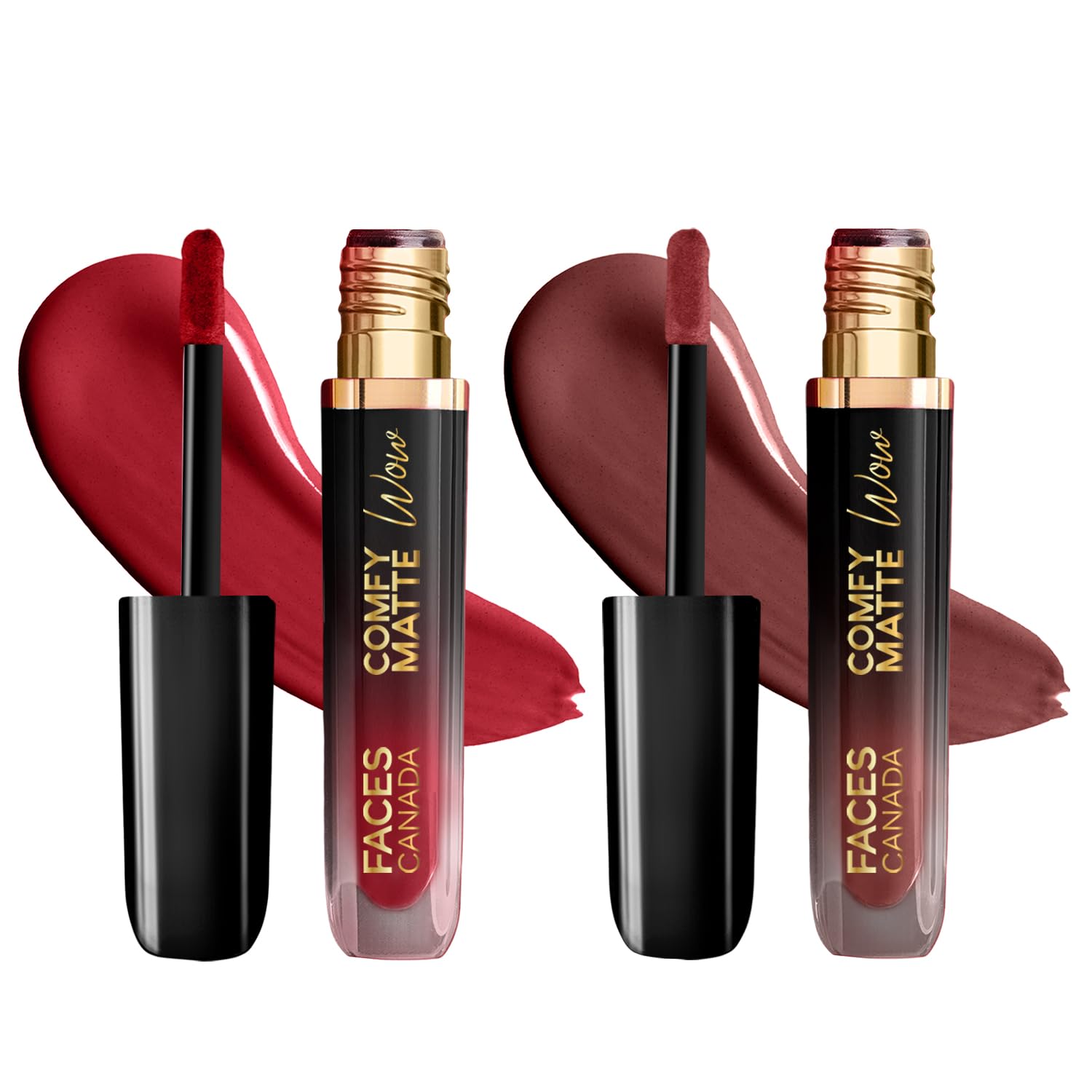 FACESCANADA Comfy Matte Wow Liquid Lipstick - Cocoa Crush 07, 3.8Ml | One Swipe Application | Highly Pigmented | Comfortable Wear | Glides Smoothly | Long Lasting | Transferproof