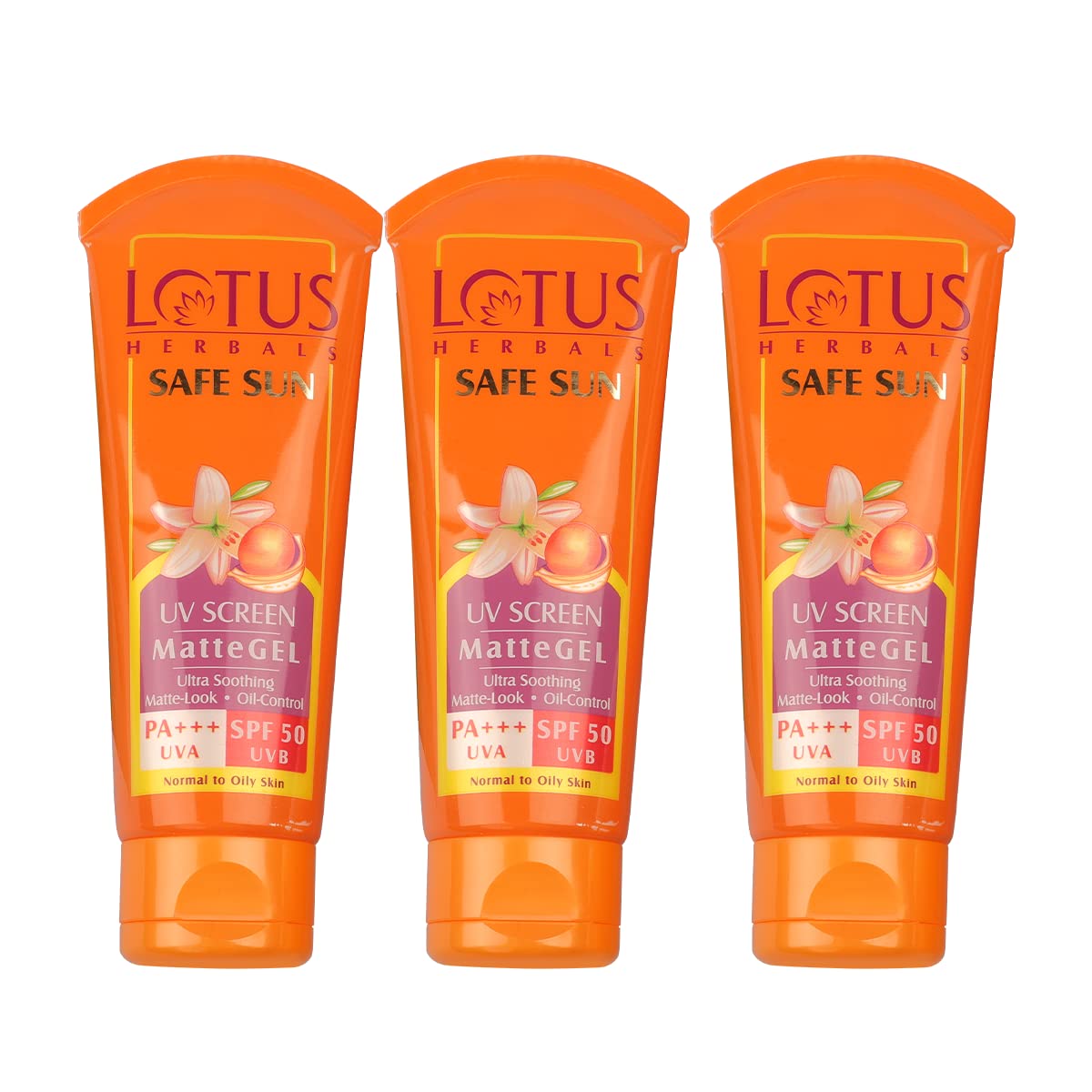 Lotus Herbals Safe Sun UV Screen Matte Gel Sunscreen with SPF 50 and PA+++ | UVA & UVB Protection | Comfrey, Vanilla, Horse Chestnut Extract | No White Cast | Suitable For Oily, Dry & Combination Skin | For Women & Men | 50g