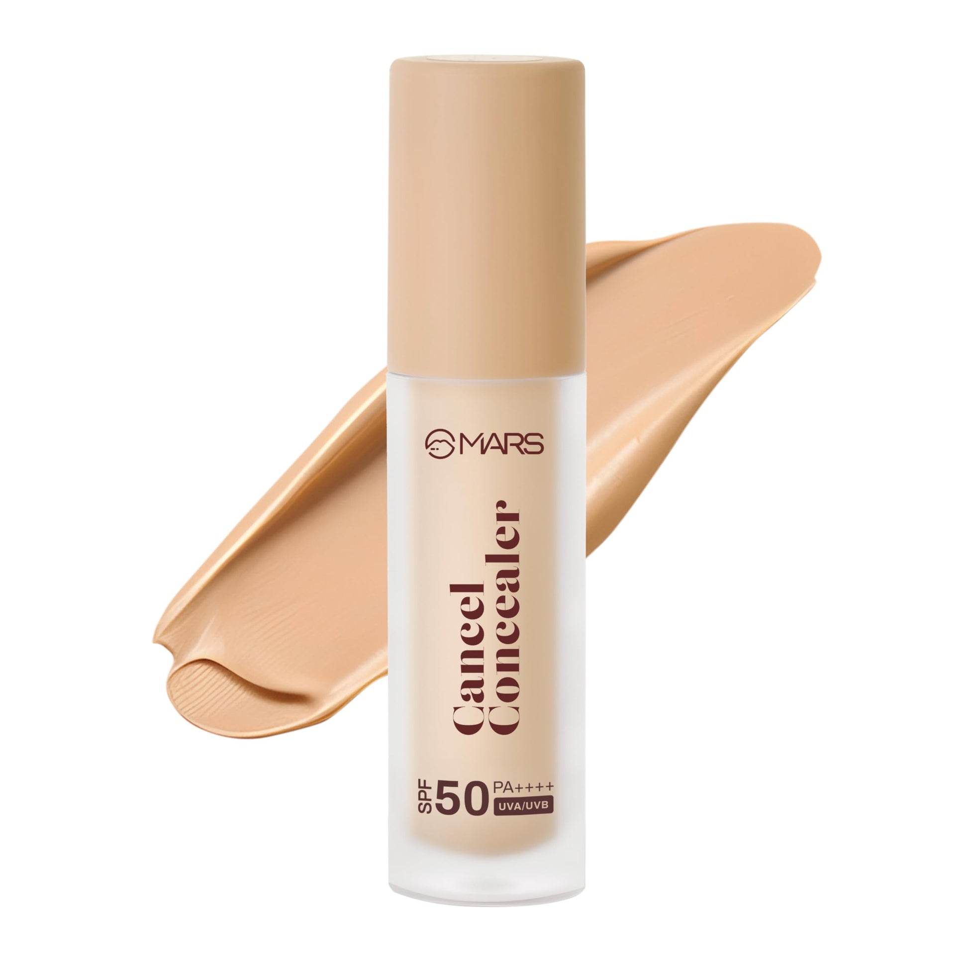 MARS Cancel Liquid Concealer for Face Makeup with Radiant Natural Finish | 07-Caramel Charm | 6.0 ml | Lightweight | Medium to High Coverage | Long-Lasting & Multi-Purpose | Crease Resistant