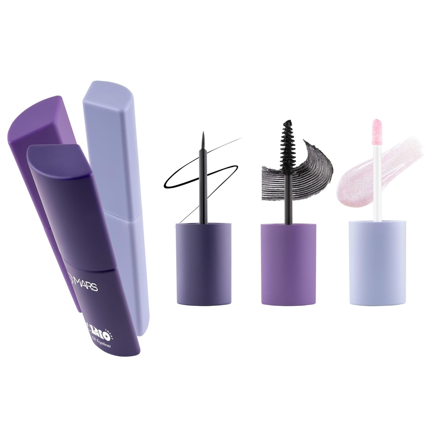 MARS TRIO Treat 3-IN-1 Eye Makeup Kit with Eyeliner, Mascara & Eyeshadow (24.50gm) | Travel Friendly Design | Long-Lasting | Versatile | Effortles Application
