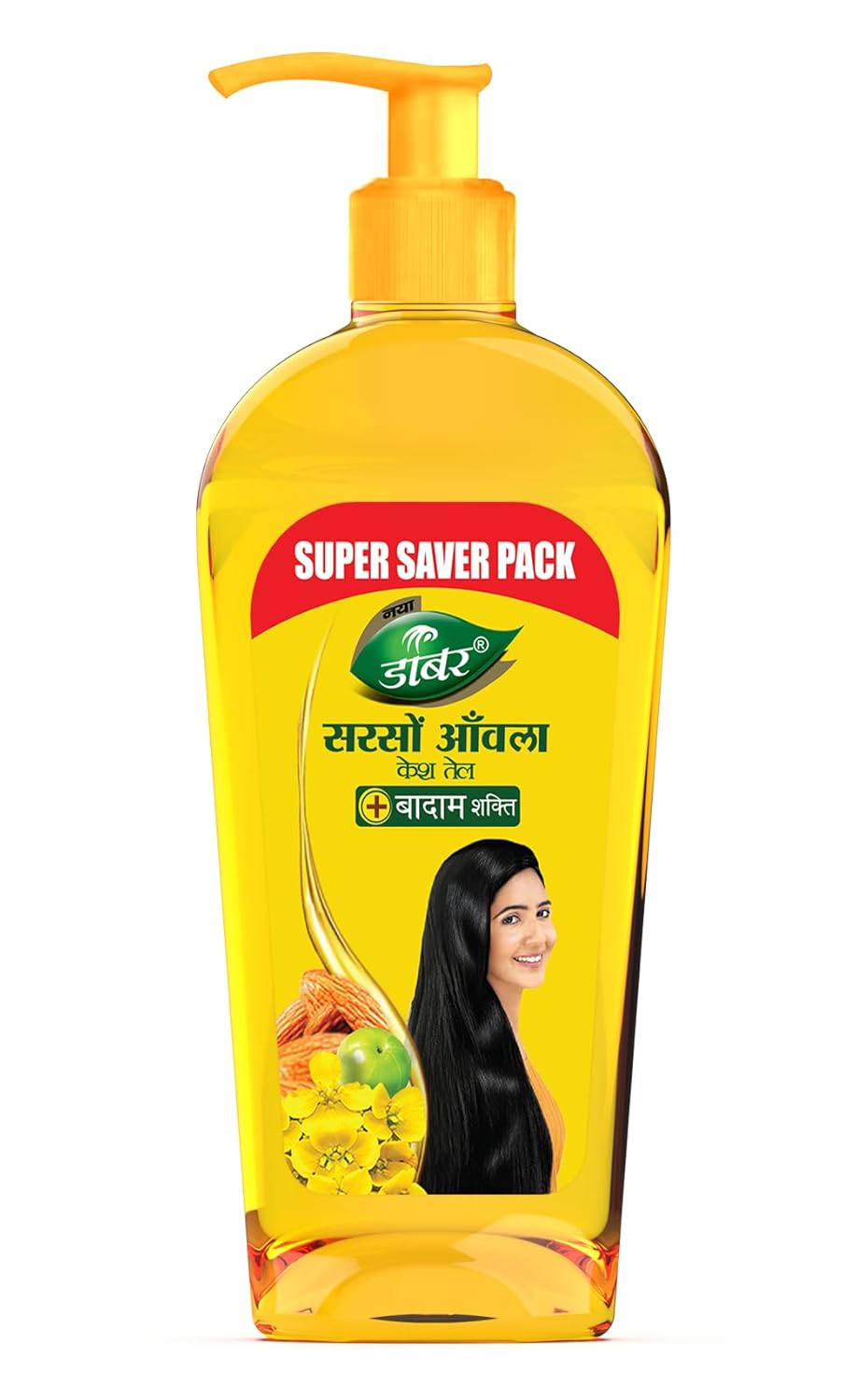 DABUR Sarson Amla Hair Oil 600 Ml|Strengthen The Hair Follicles|Reduces Friziness|Conditions Dry & Damaged Hair